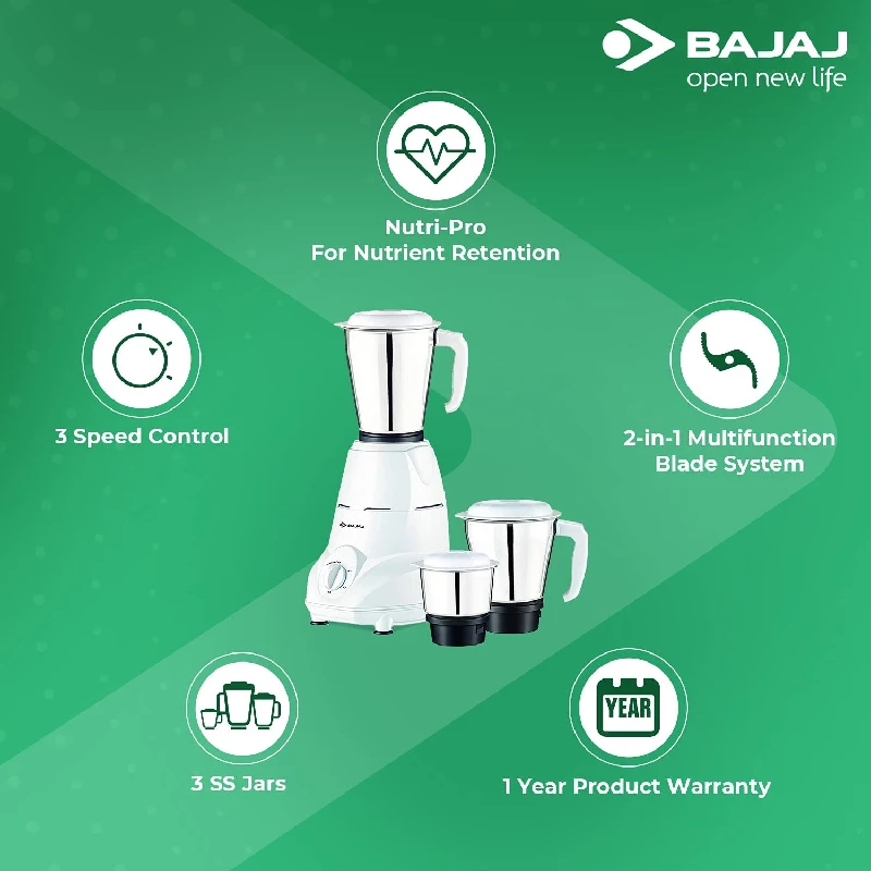 Bajaj Rex Mixer Grinder With Nutri-Pro Features, 500 W-3.webp
